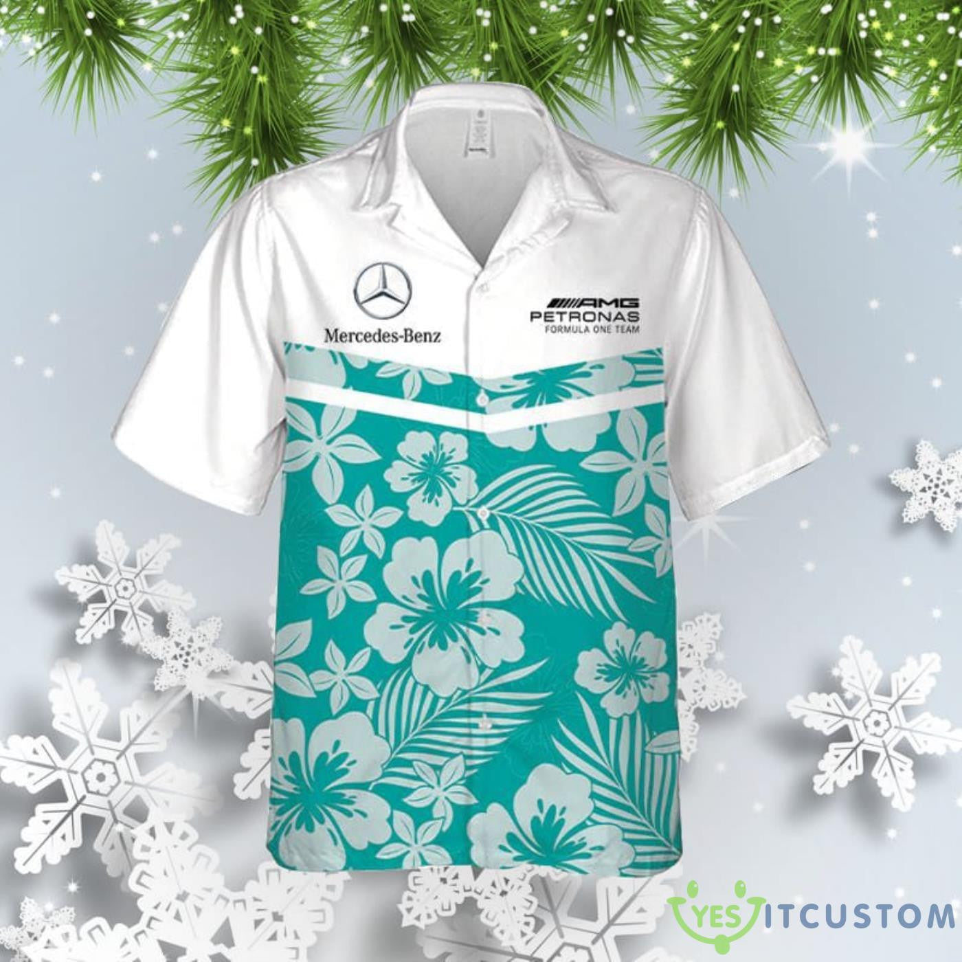 Merc AMG Petronas Hawaii Shirt Beach Short V2