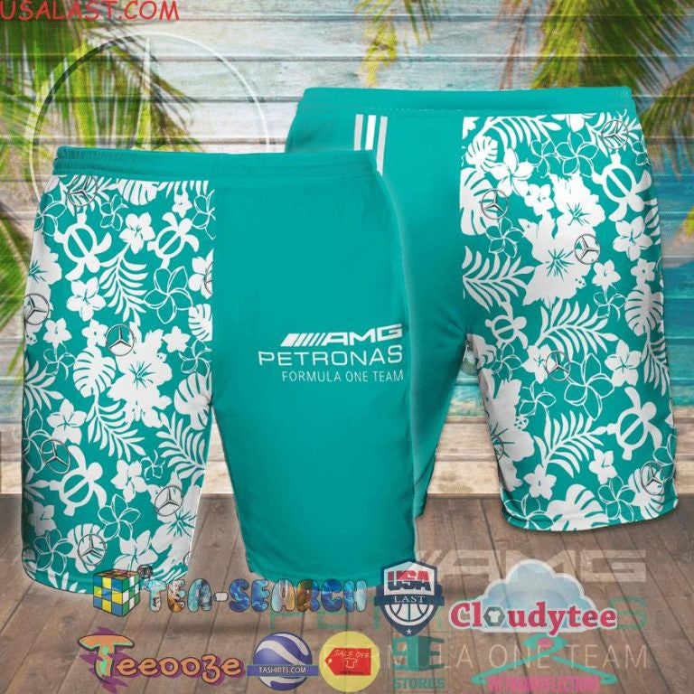 Merc AMG Petronas Hawaii Shirt Beach Short V7