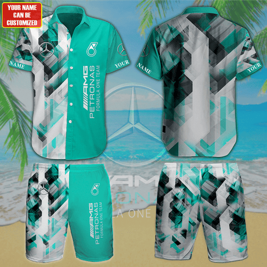 Merc AMG Petronas Hawaii Shirt Beach Short V8