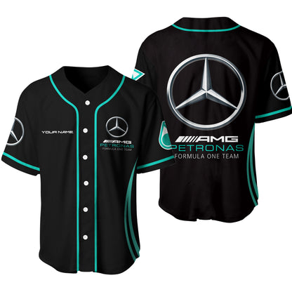Personalized Merc AMG Petronas - Baseball Jersey Shirt 3D