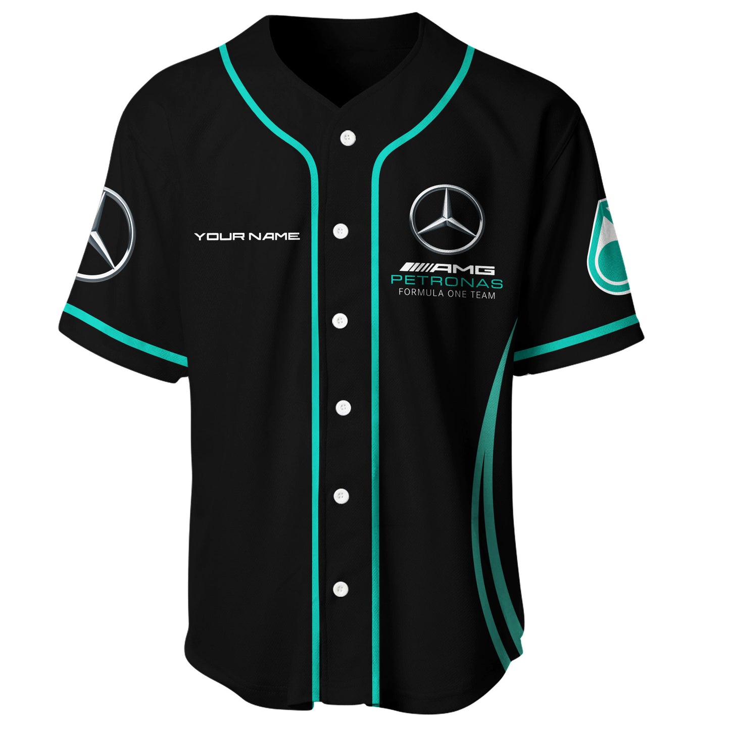 Personalized Merc AMG Petronas - Baseball Jersey Shirt 3D