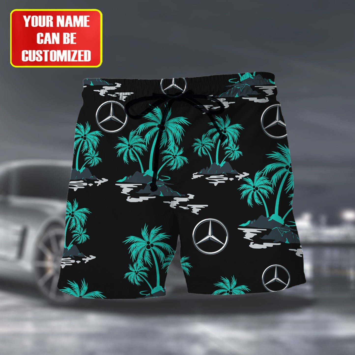 Merc AMG Petronas Hawaii Shirt Beach Short V9