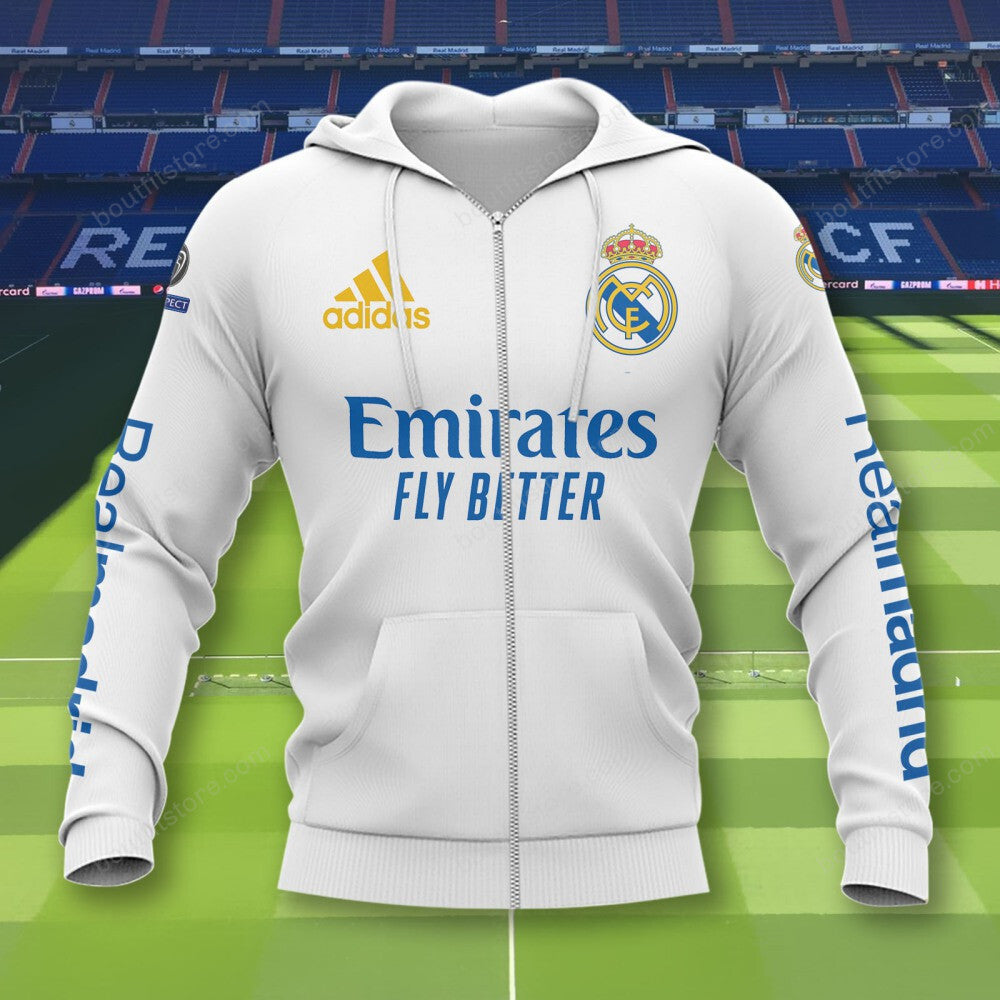 Personalized Real Madrid 3D Full Printing Set , Real Madrid Shirt , Hoodie , Short , Polo ,hawaii V6