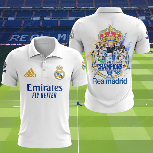 Personalized Real Madrid 3D Full Printing Set , Real Madrid Shirt , Hoodie , Short , Polo ,hawaii V6