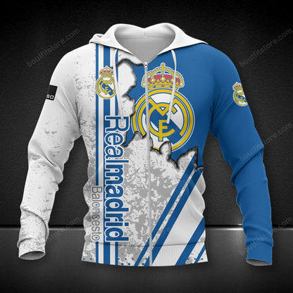 Personalized Real Madrid 3D Full Printing Set , Real Madrid Shirt , Hoodie , Short , Polo ,hawaii V9