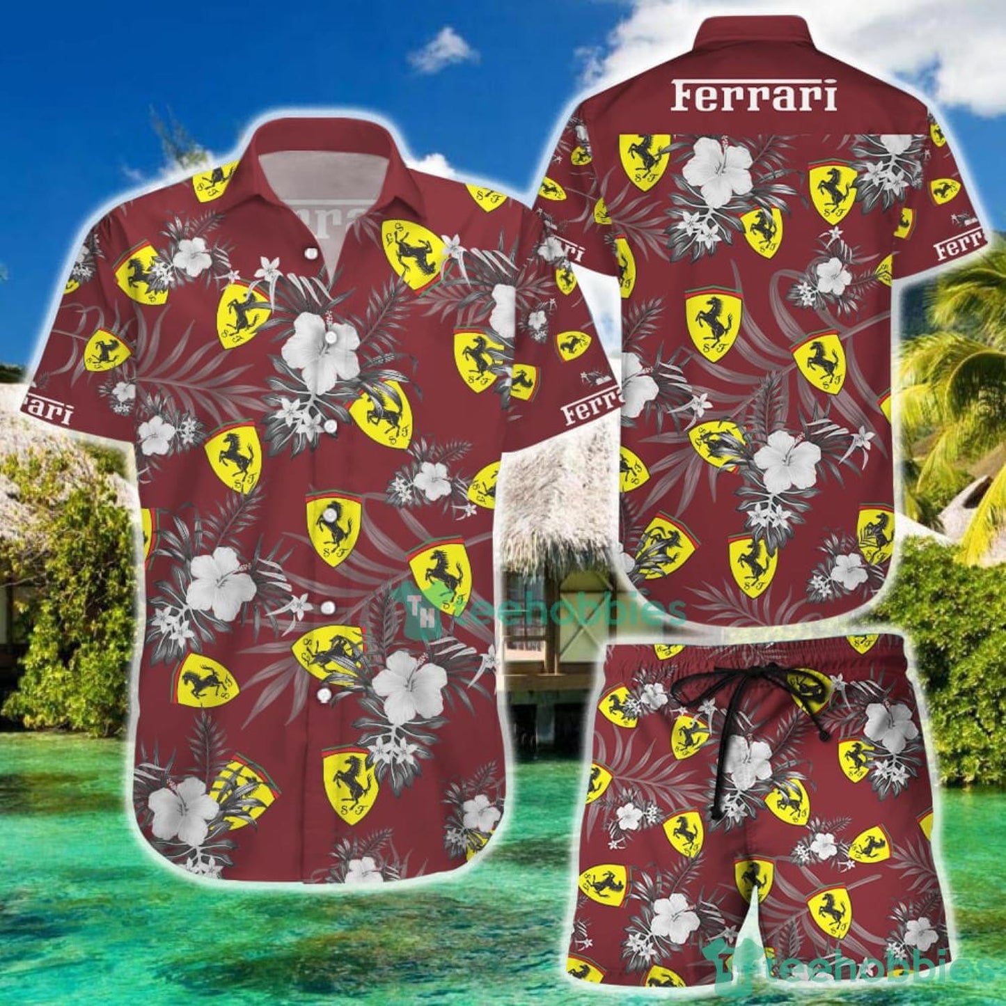 SF Tropical Hawaii Shirt Beach Short V5