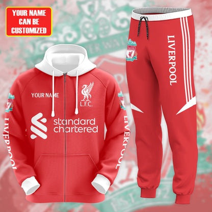 Personalized Liverpool 3D All over Printed Hoodie and Sweatpants set V30