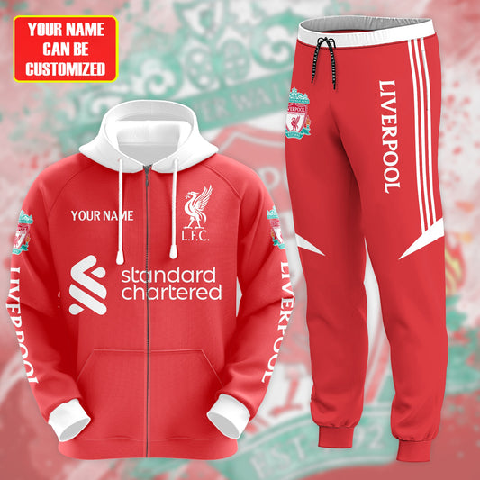 Personalized Liverpool 3D All over Printed Hoodie and Sweatpants set V30