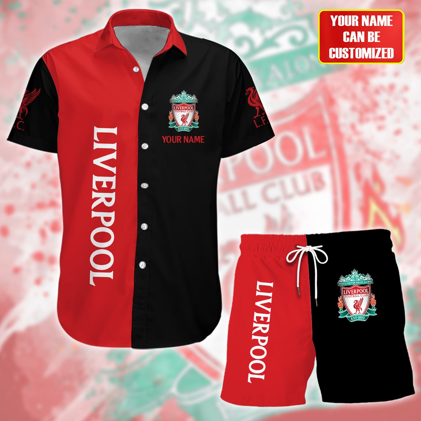 Personalized Liverpool Tropical Hawaii Shirt Beach Short