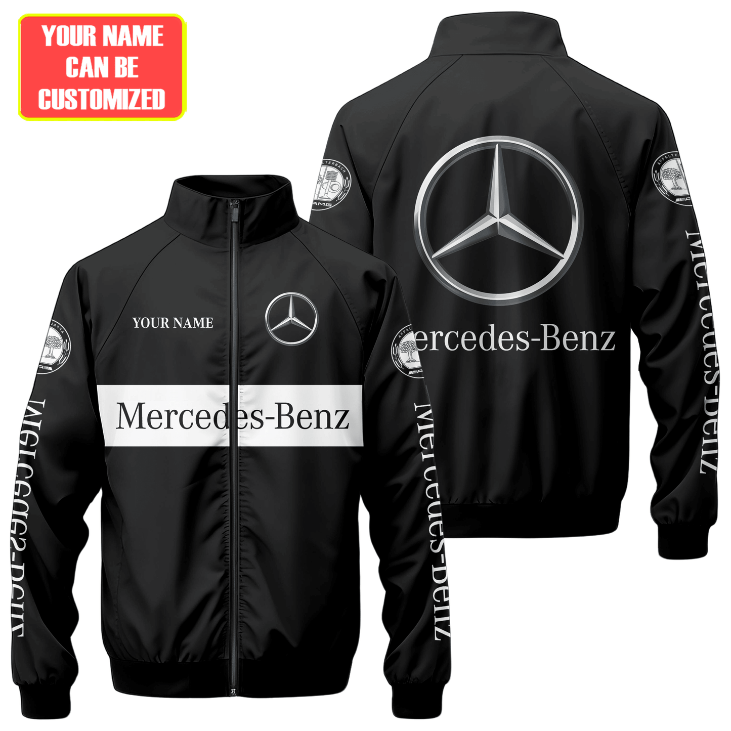 Merc Zipper Stand Collar Jacket 3D