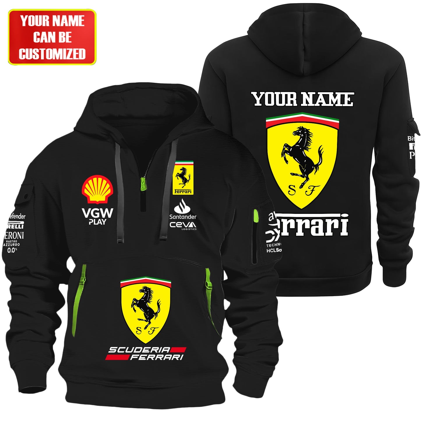 Personalized SF Racing Zip-Hoodie Cotton Jacket