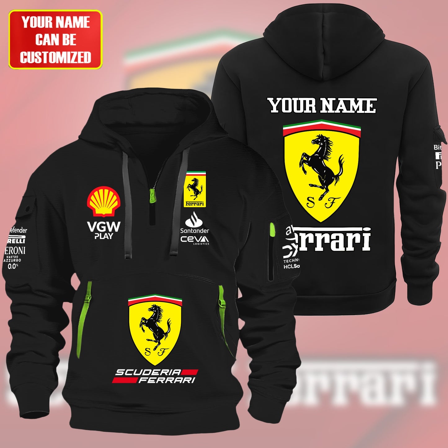 Personalized SF Racing Zip-Hoodie Cotton Jacket
