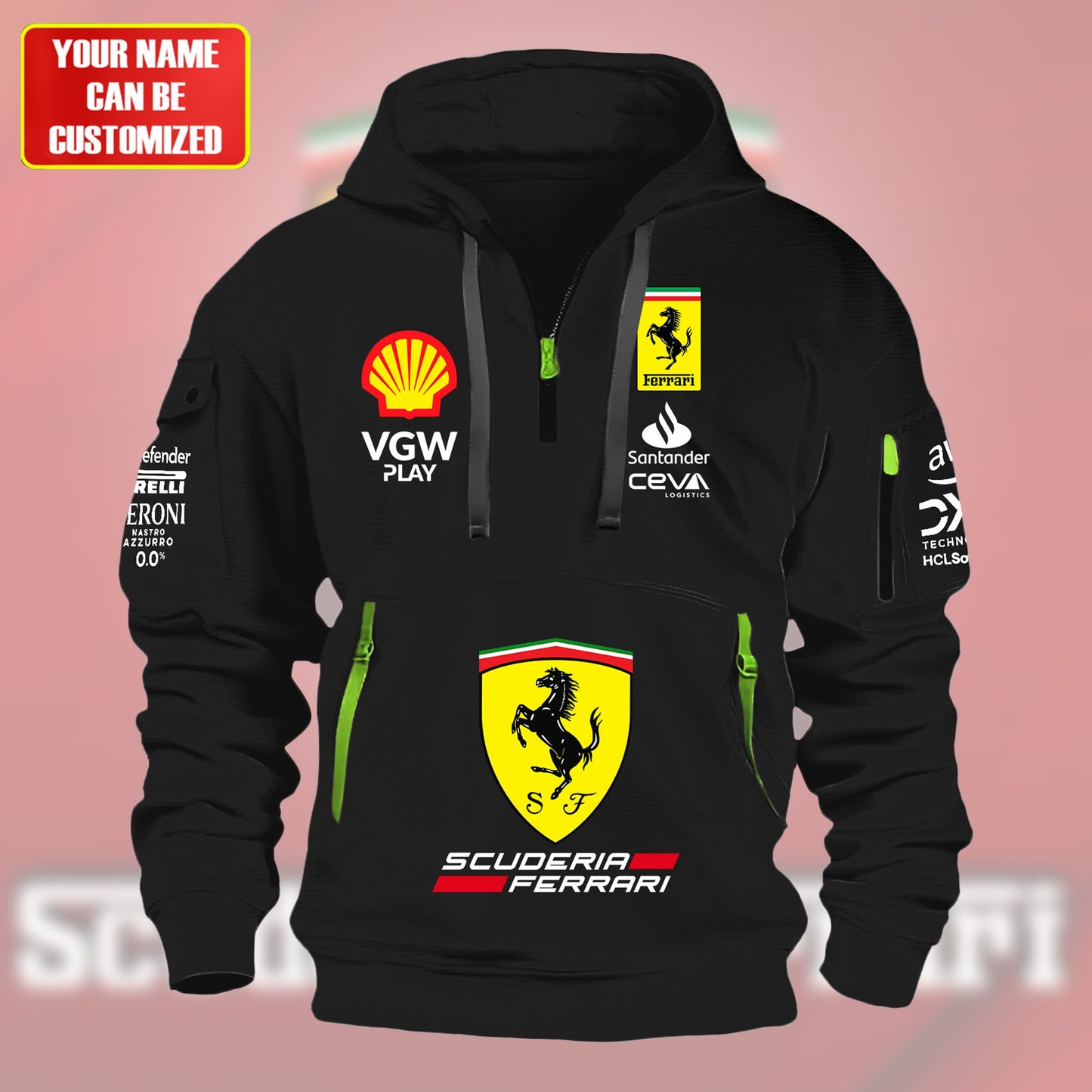 Personalized SF Racing Zip-Hoodie Cotton Jacket