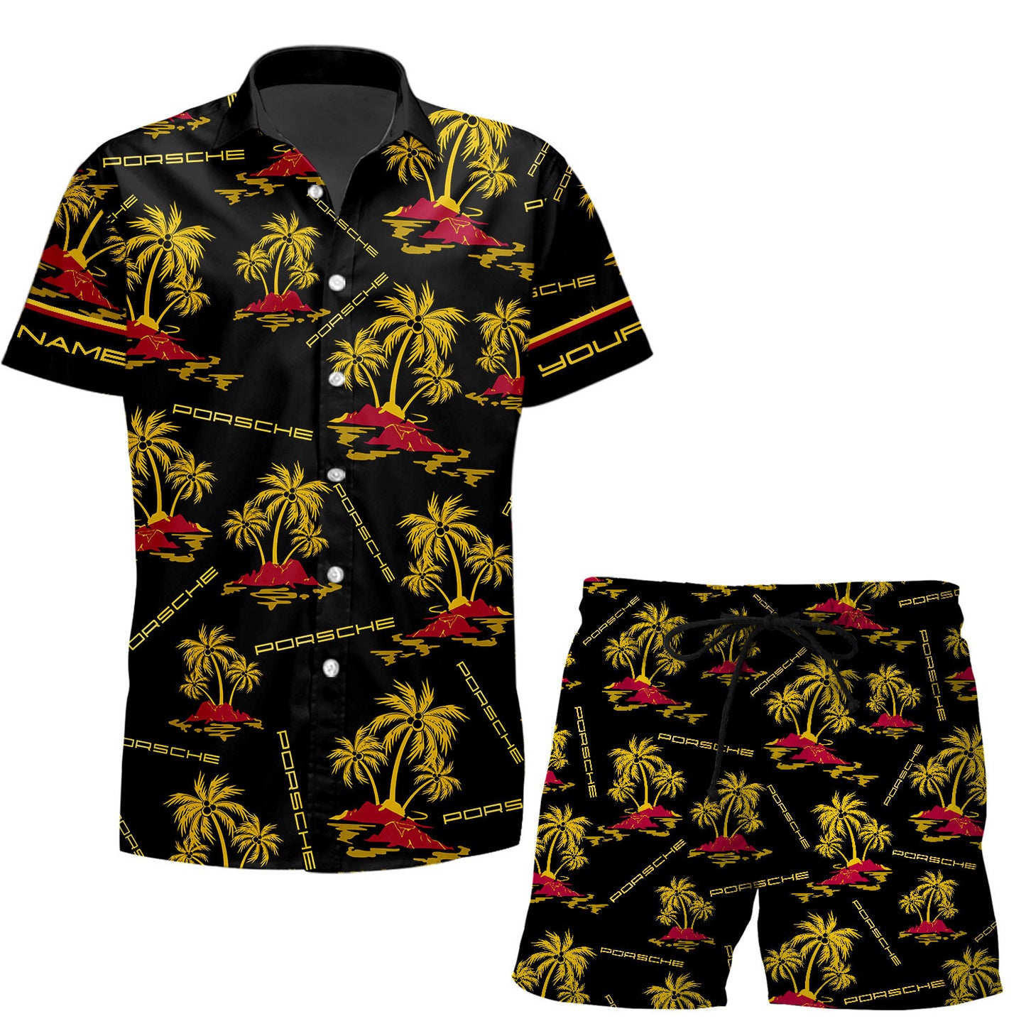 Personalized Pors Tropical Hawaii Shirt Beach Short