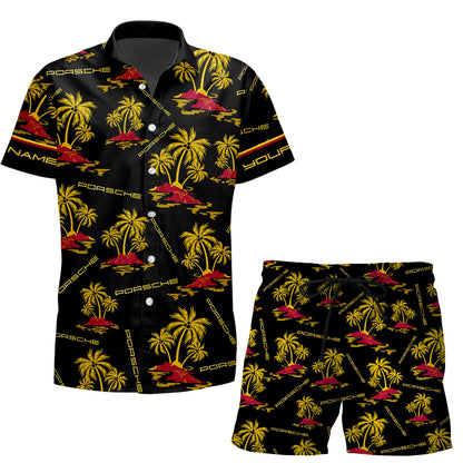 Personalized Pors Tropical Hawaii Shirt Beach Short