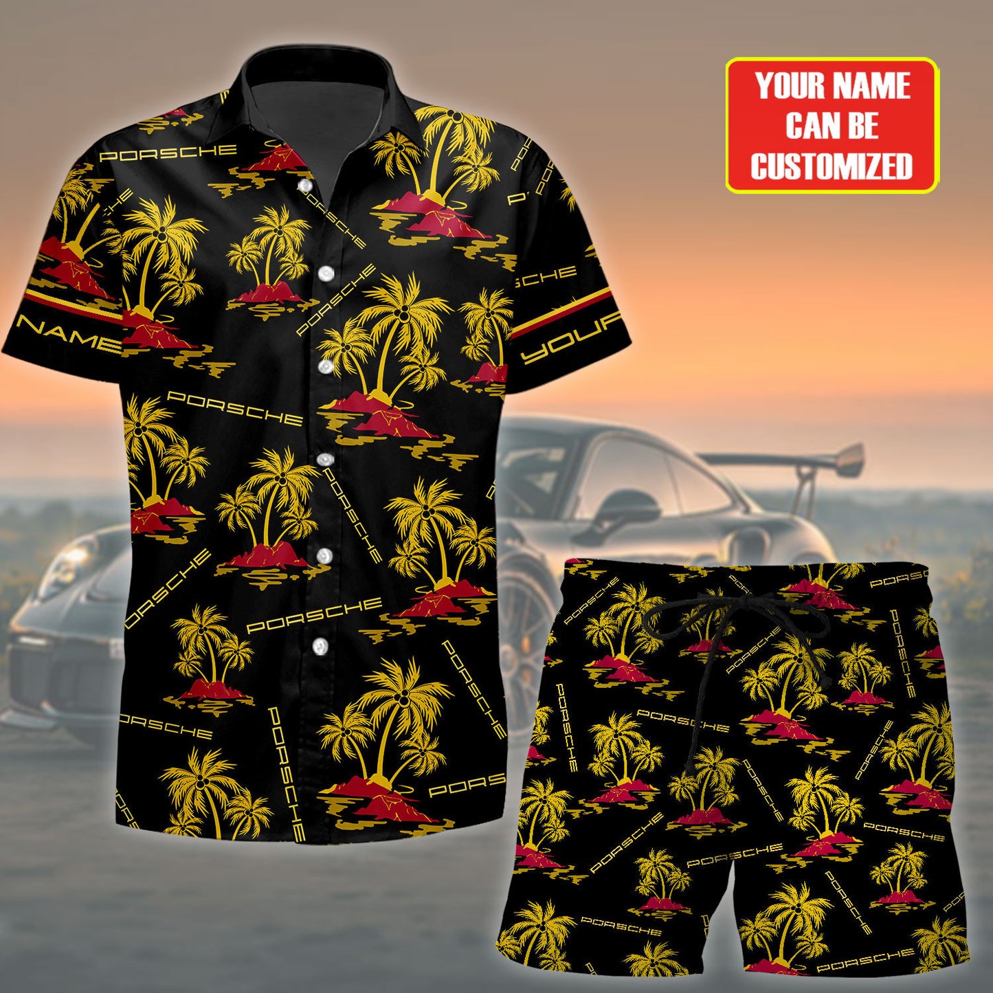 Personalized Pors Tropical Hawaii Shirt Beach Short