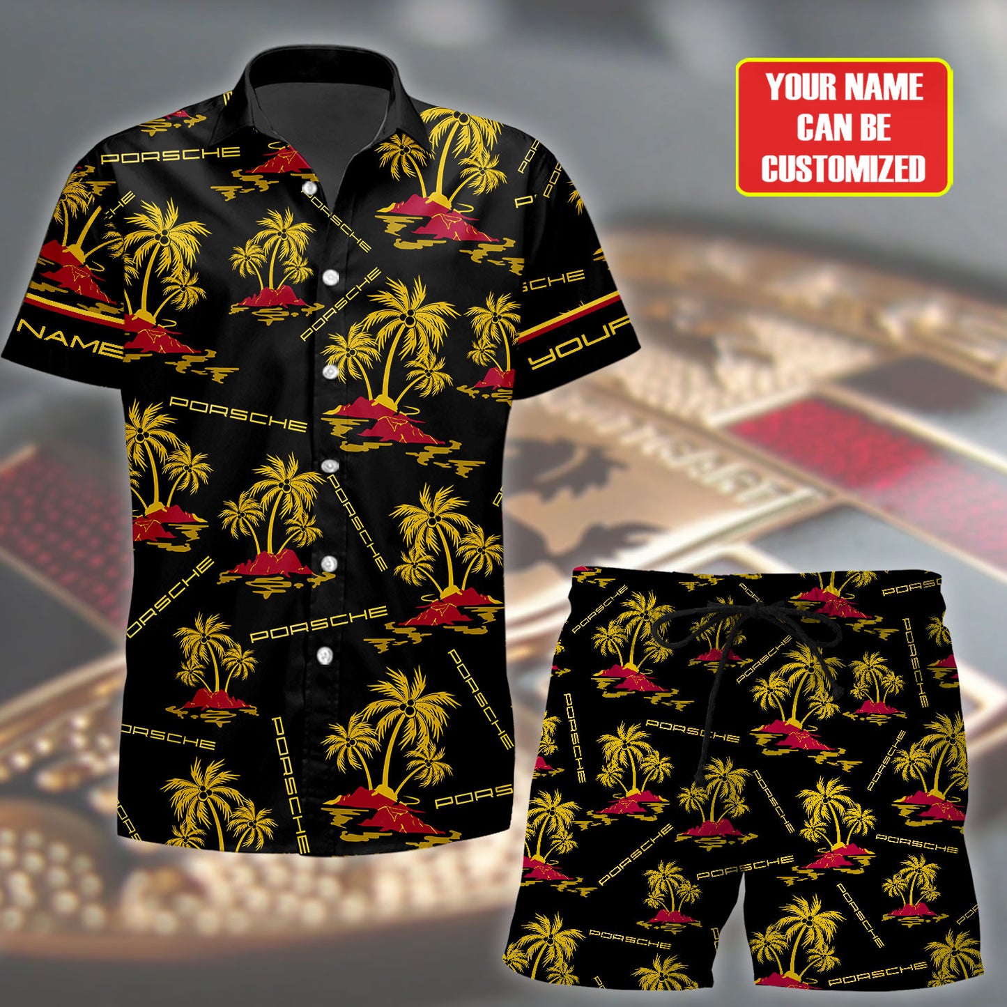 Personalized Pors Tropical Hawaii Shirt Beach Short