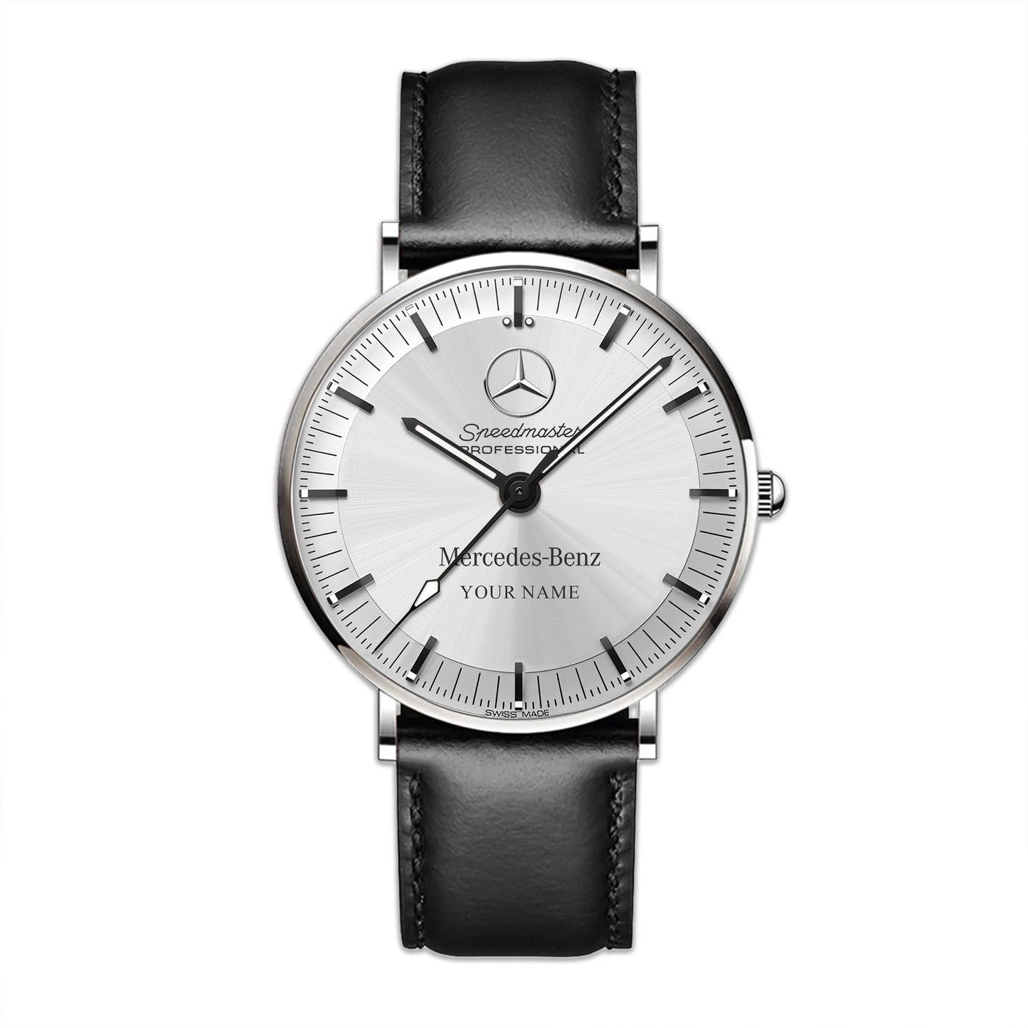 Personalized Merc Speedmaster Quartz Leather Watch