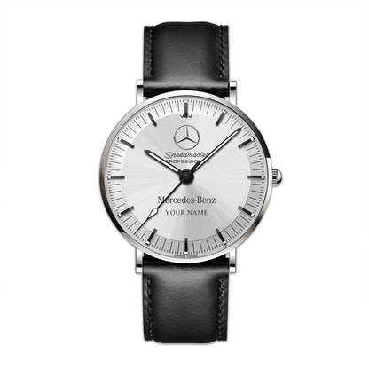 Personalized Merc Speedmaster Quartz Leather Watch