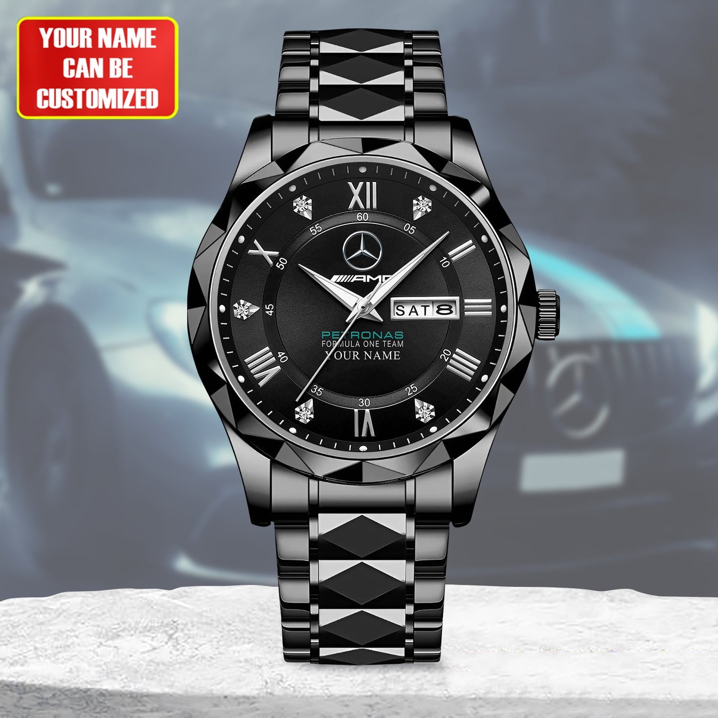 Personalized Merc AMG Petronas Alloy Charley Watch