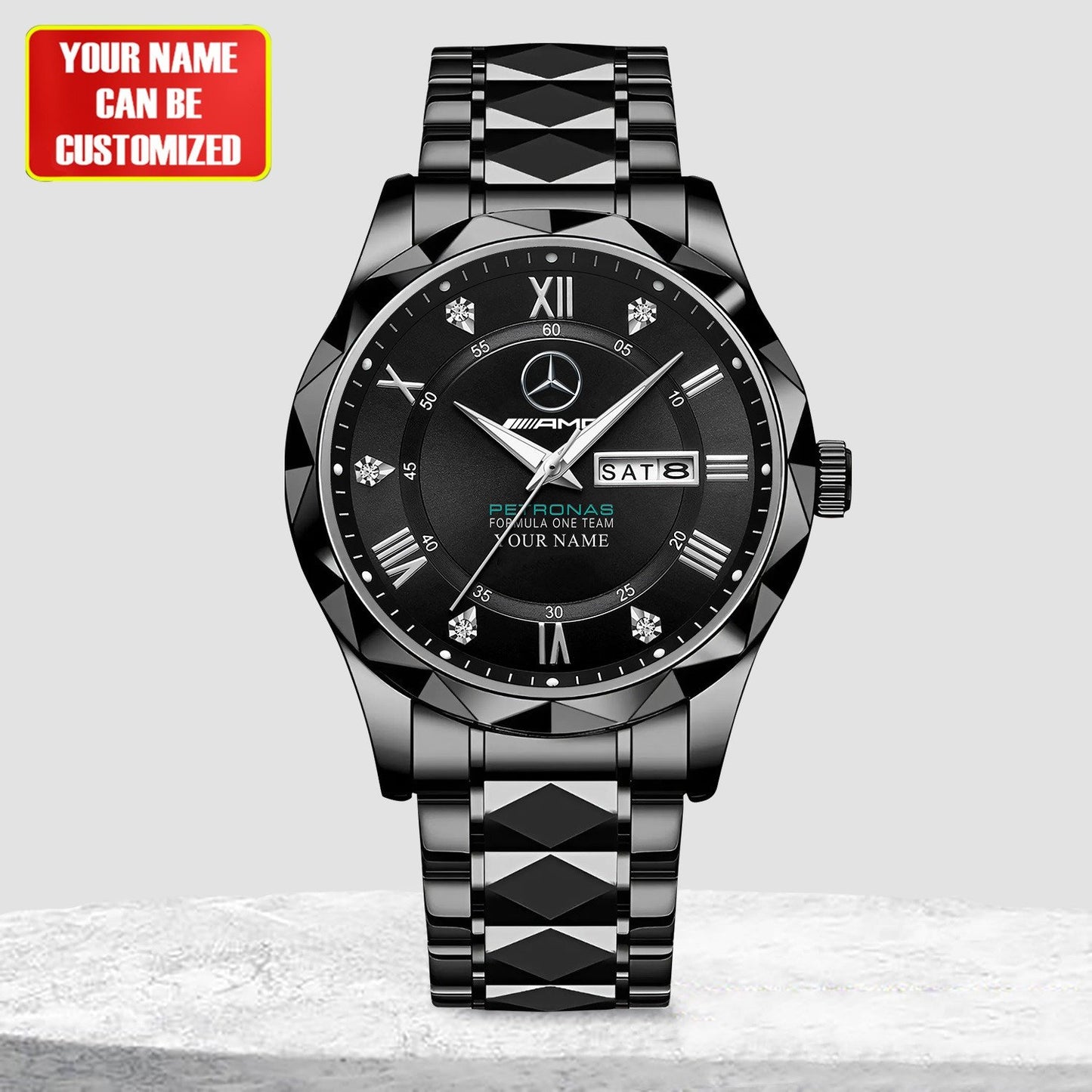 Personalized Merc AMG Petronas Alloy Charley Watch