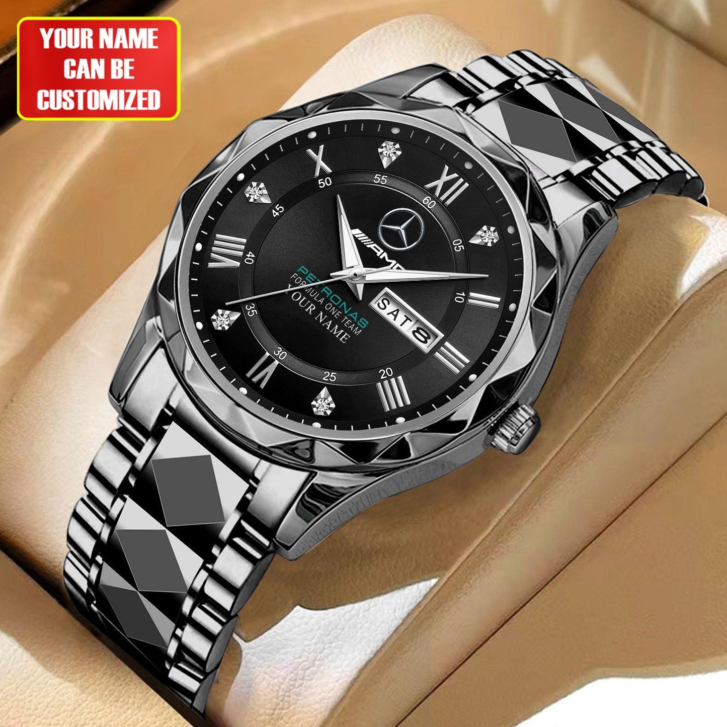 Personalized Merc AMG Petronas Alloy Charley Watch