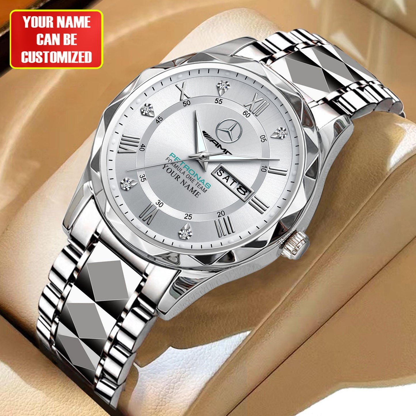 Personalized Merc AMG Petronas Alloy Charley Watch