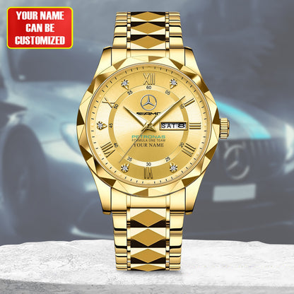 Personalized Merc AMG Petronas Alloy Charley Watch