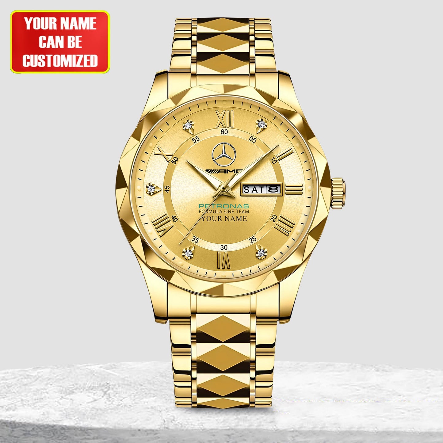 Personalized Merc AMG Petronas Alloy Charley Watch