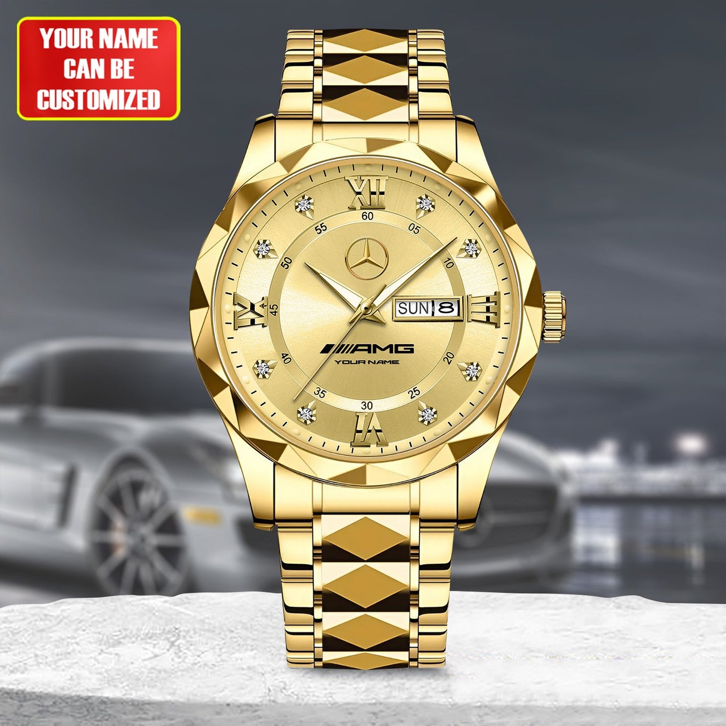 Personalized Merc AMG Luxury Alloy Charley Watch