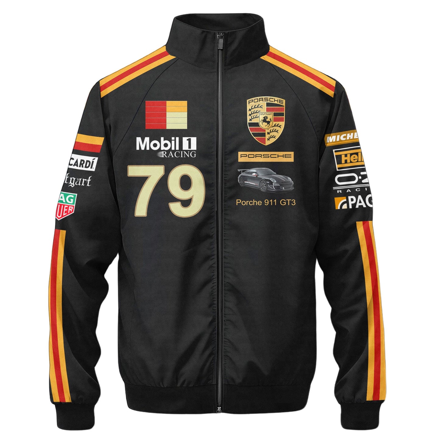 Pors Racing Zipper Stand Collar Jacket 3D V3