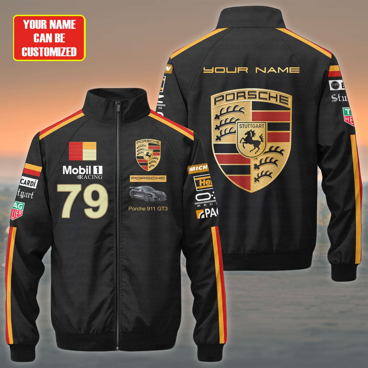 Pors Racing Zipper Stand Collar Jacket 3D V3