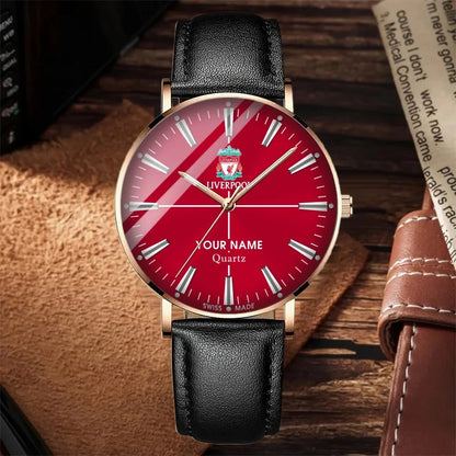 Personalized Liverpool Quartz Leather Watch
