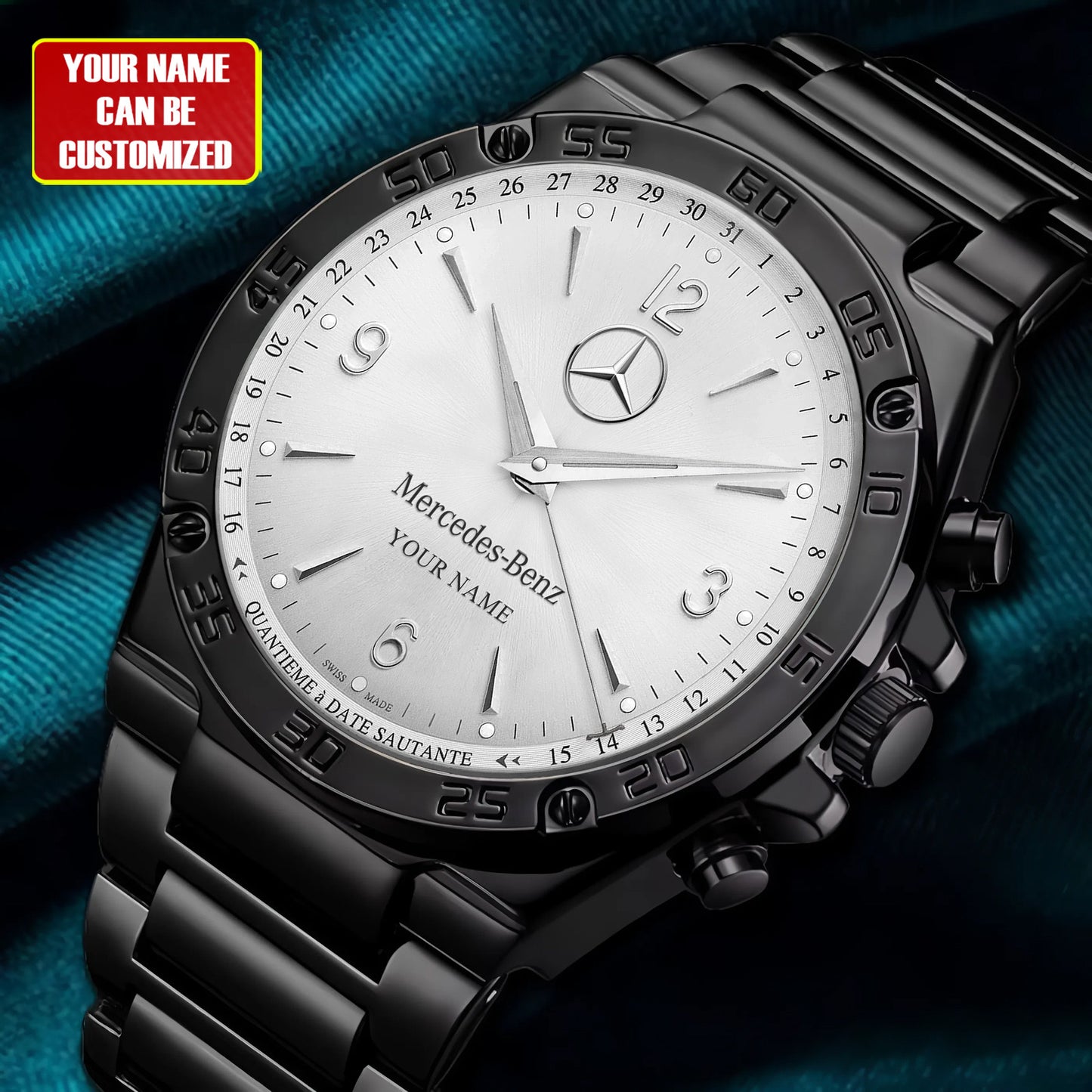 Personalized Merc Jaeger Luxury Dial Steel Watch