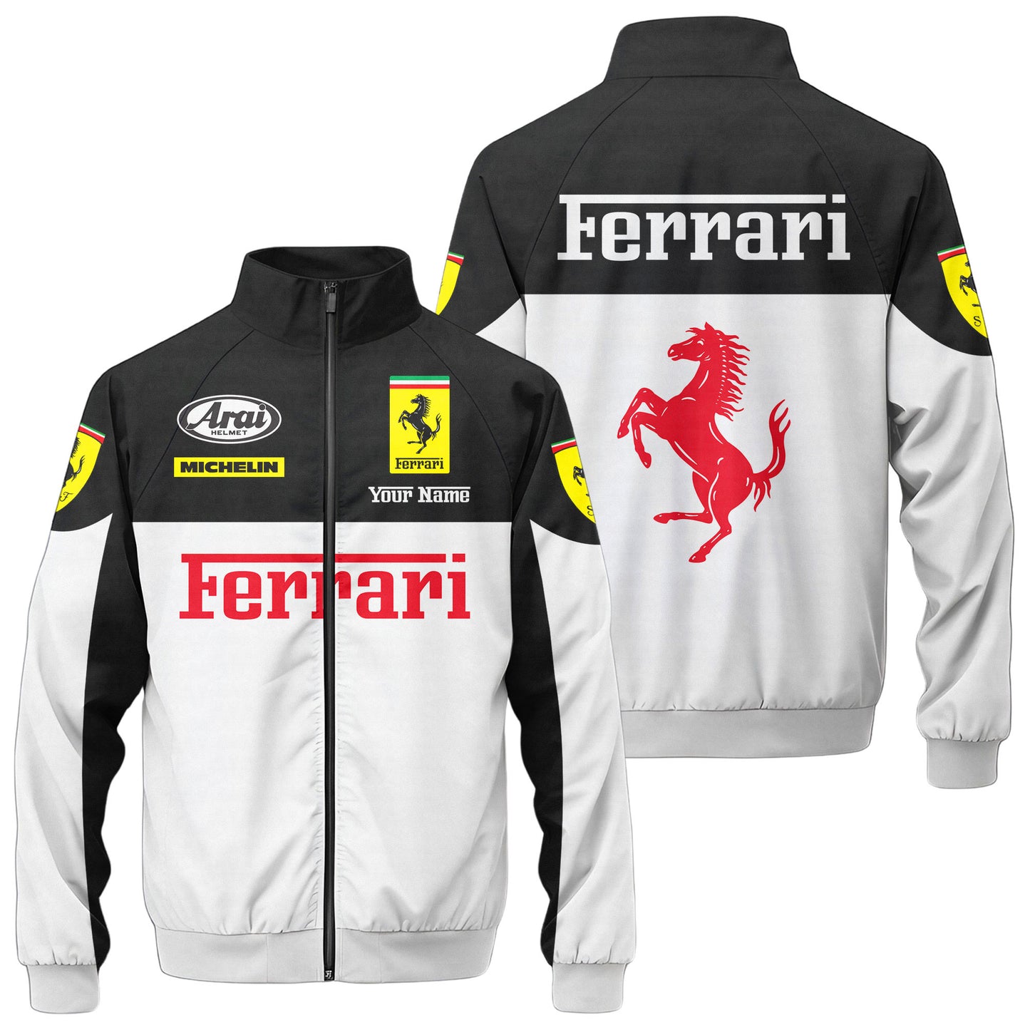 SF F1 Racing Zipper Stand Collar Jacket 3D V14