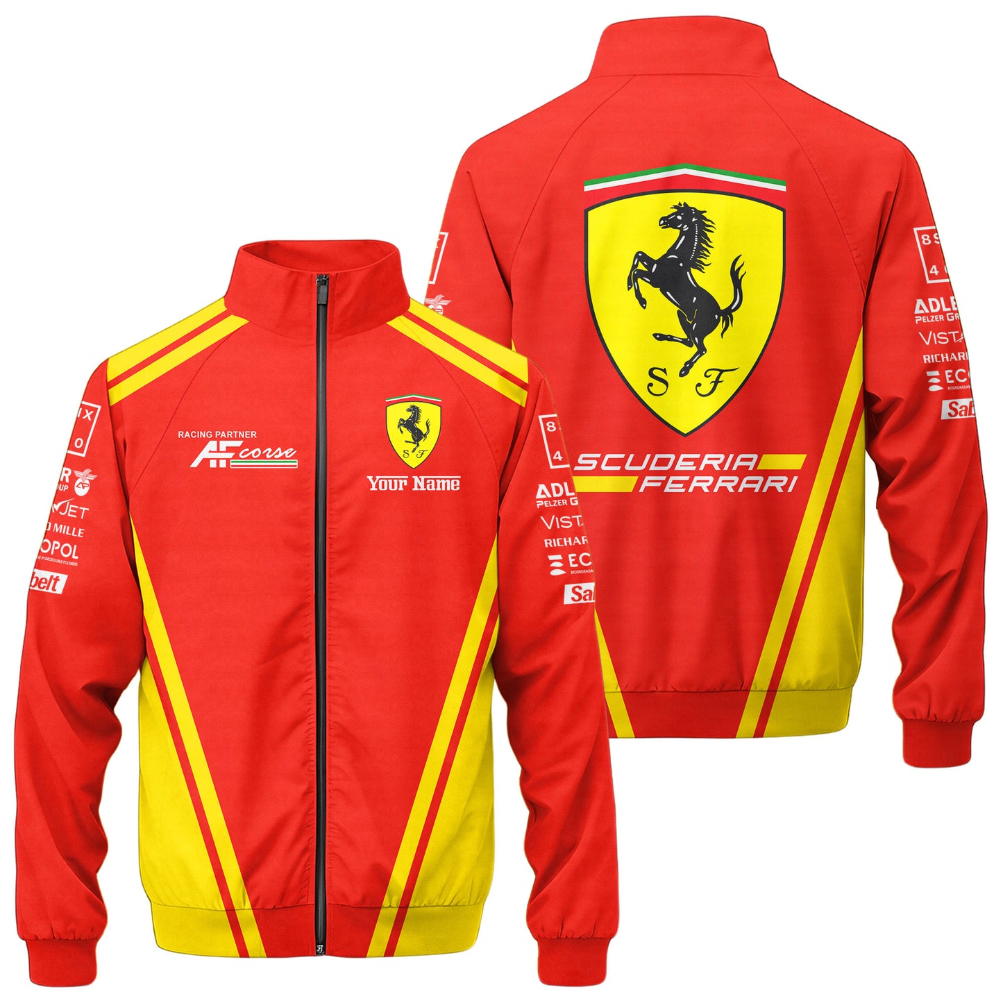 SF F1 Racing Zipper Stand Collar Jacket 3D V15
