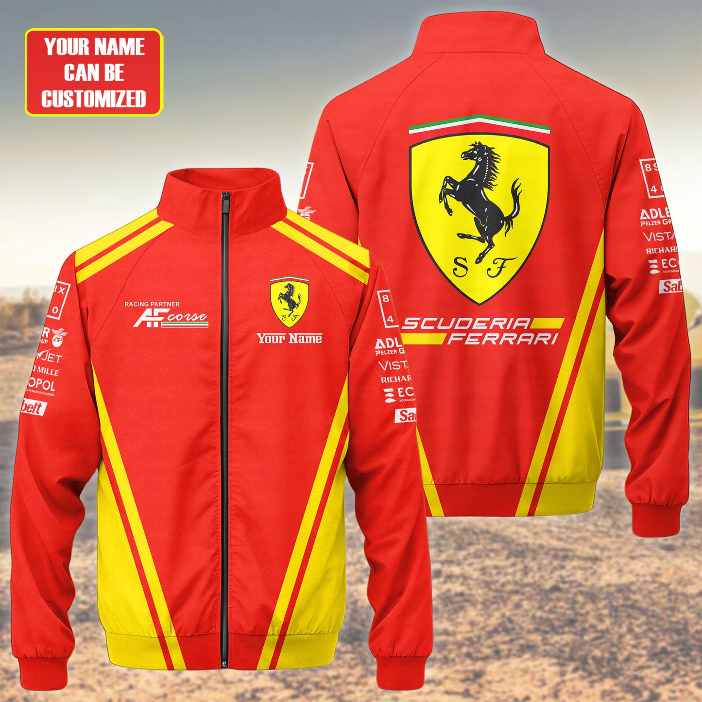 SF F1 Racing Zipper Stand Collar Jacket 3D V15