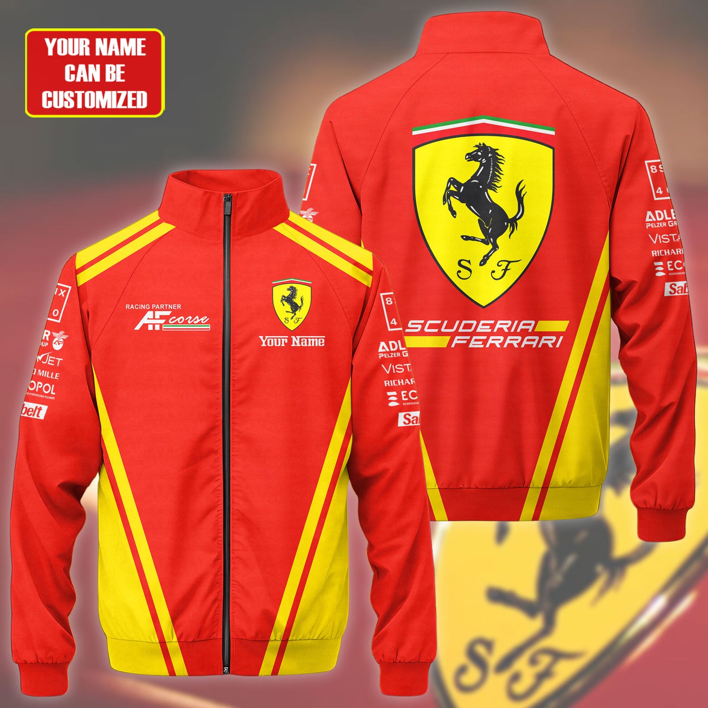 SF F1 Racing Zipper Stand Collar Jacket 3D V15