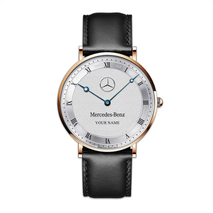 Personalized Merc Breguet Classique Quartz Leather Watch Q220304