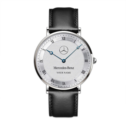 Personalized Merc Breguet Classique Quartz Leather Watch Q220304