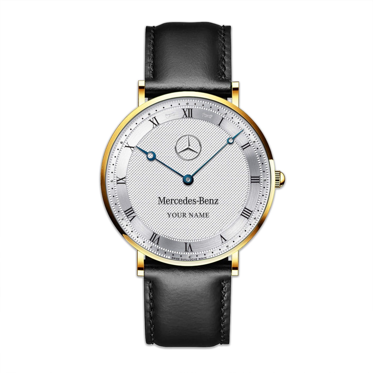 Personalized Merc Breguet Classique Quartz Leather Watch Q220304