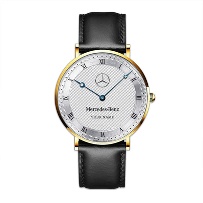 Personalized Merc Breguet Classique Quartz Leather Watch Q220304