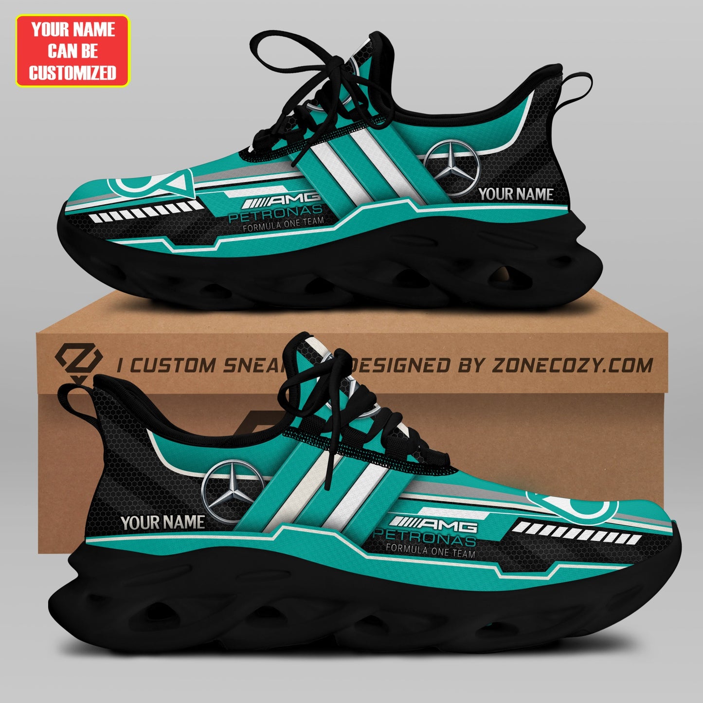 Merc AMG Petronas Layer Chunky Custom Sneaker