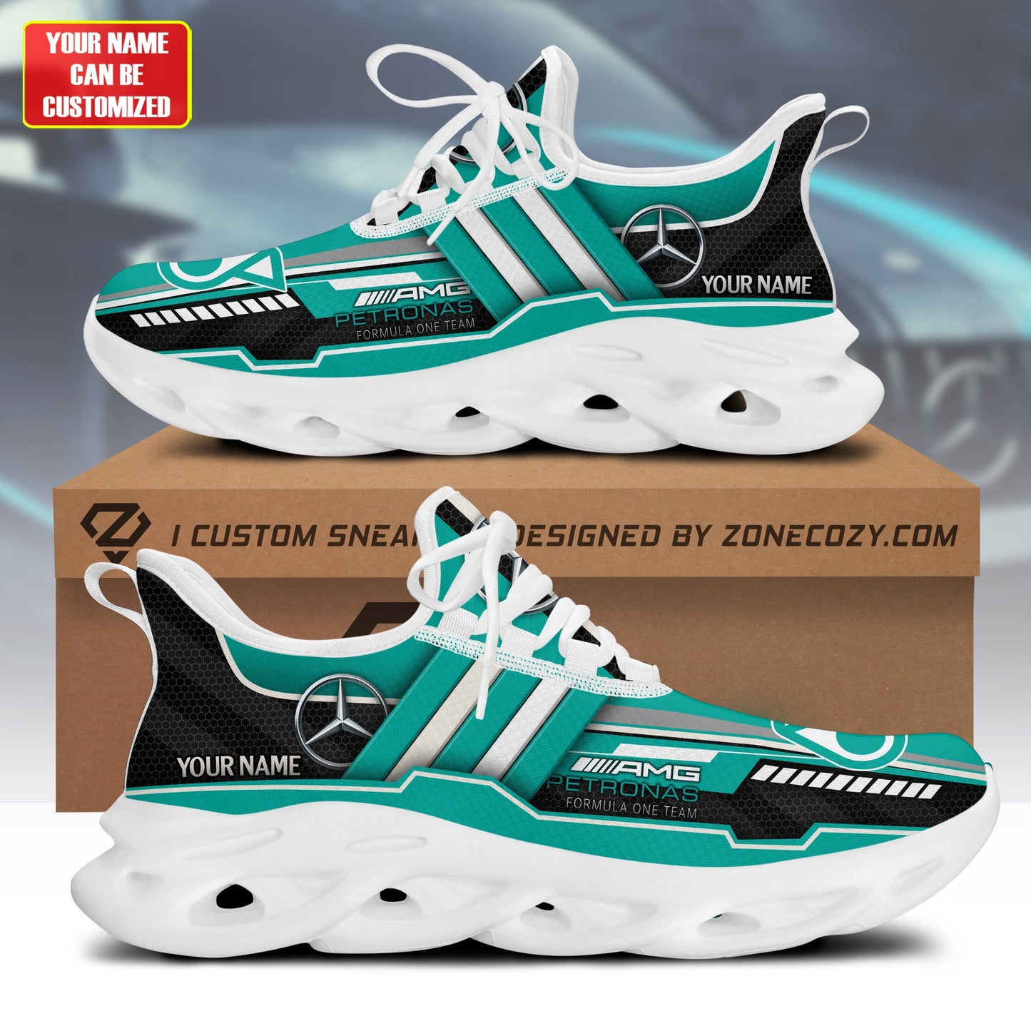 Merc AMG Petronas Layer Chunky Custom Sneaker