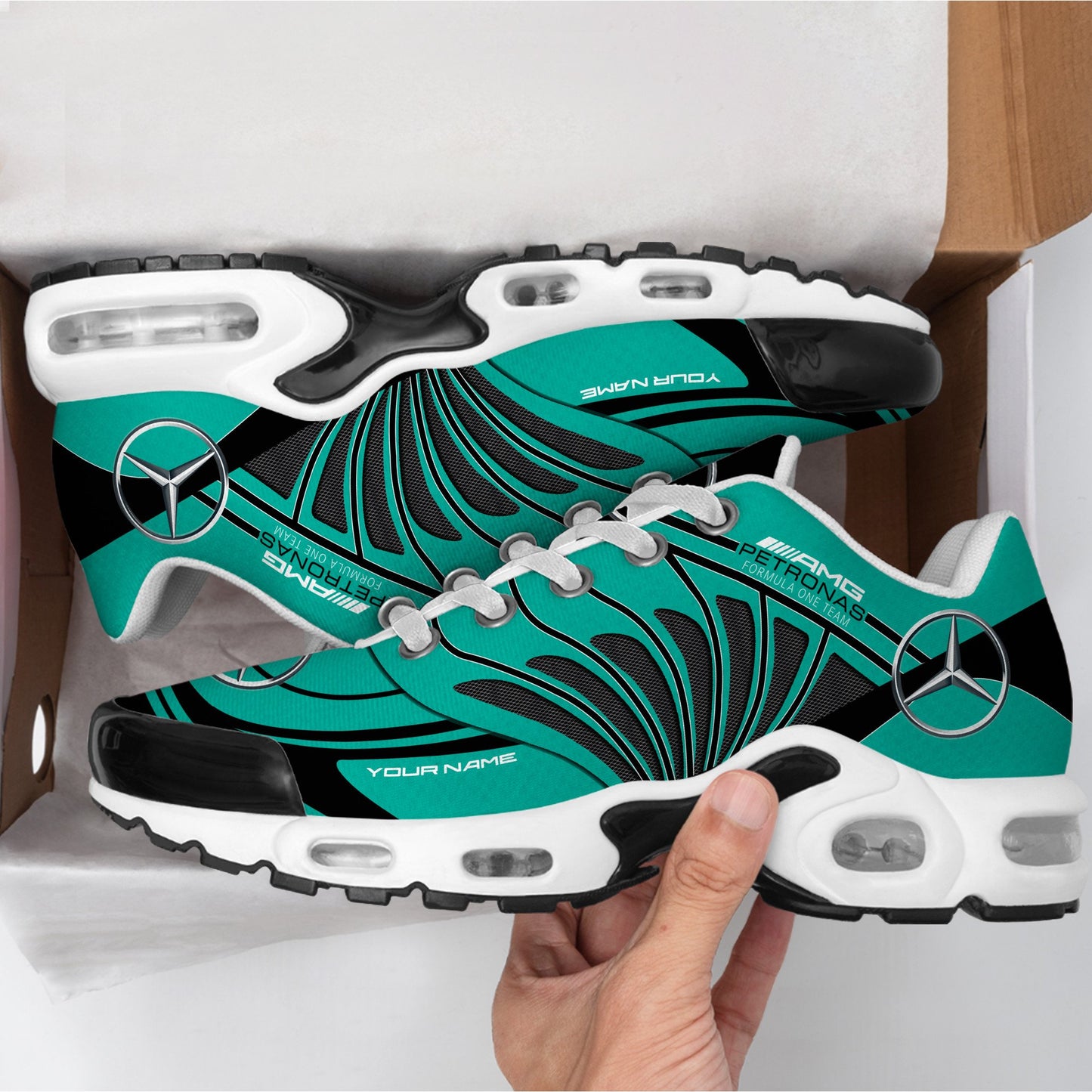 Personalized Merc AMG Petronas Air Cushion Sneaker