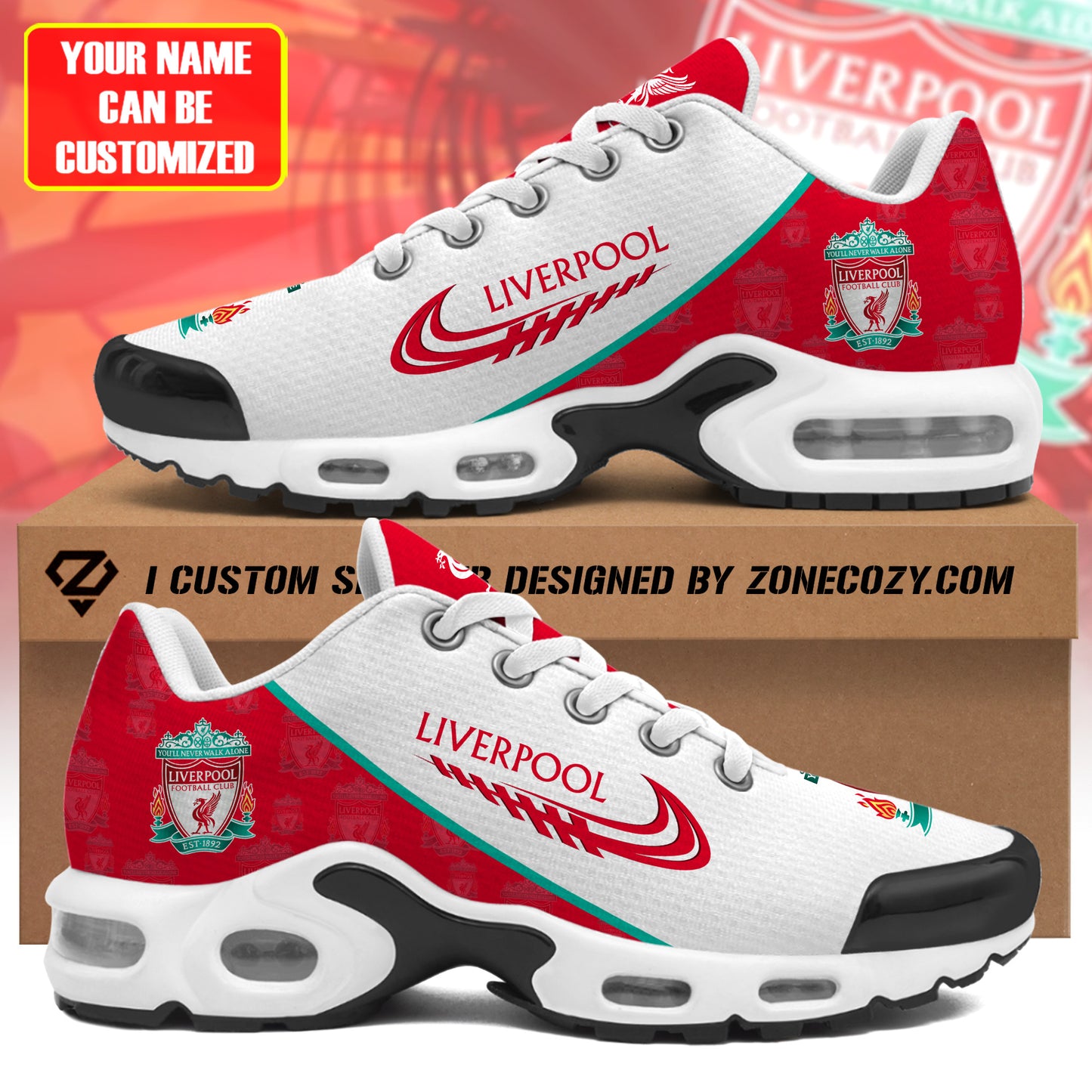 Personalized Liverpool Air Cushion Sneaker
