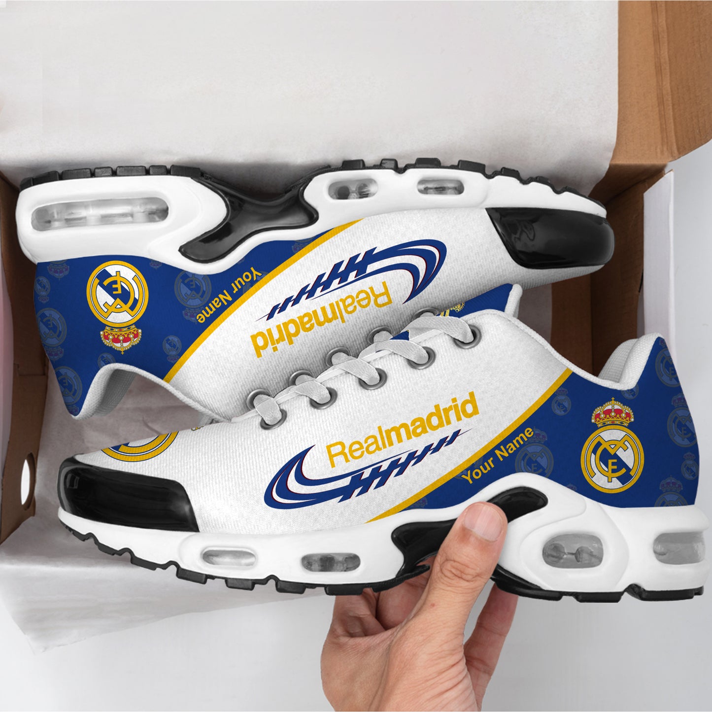 Personalized Real Madrid Air Cushion Sneaker