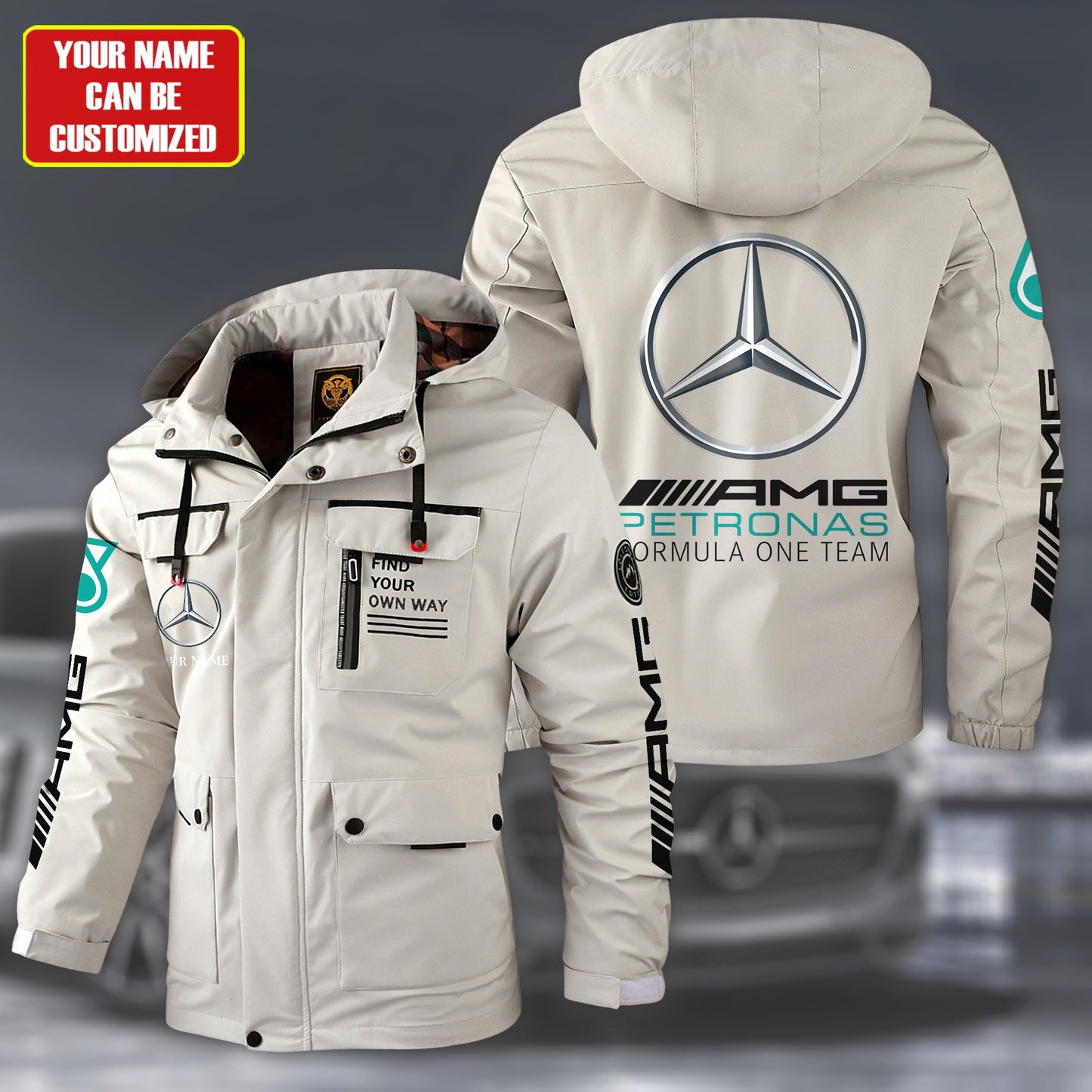 Merc AMG Petronas Windbreaker Hooded Jacket