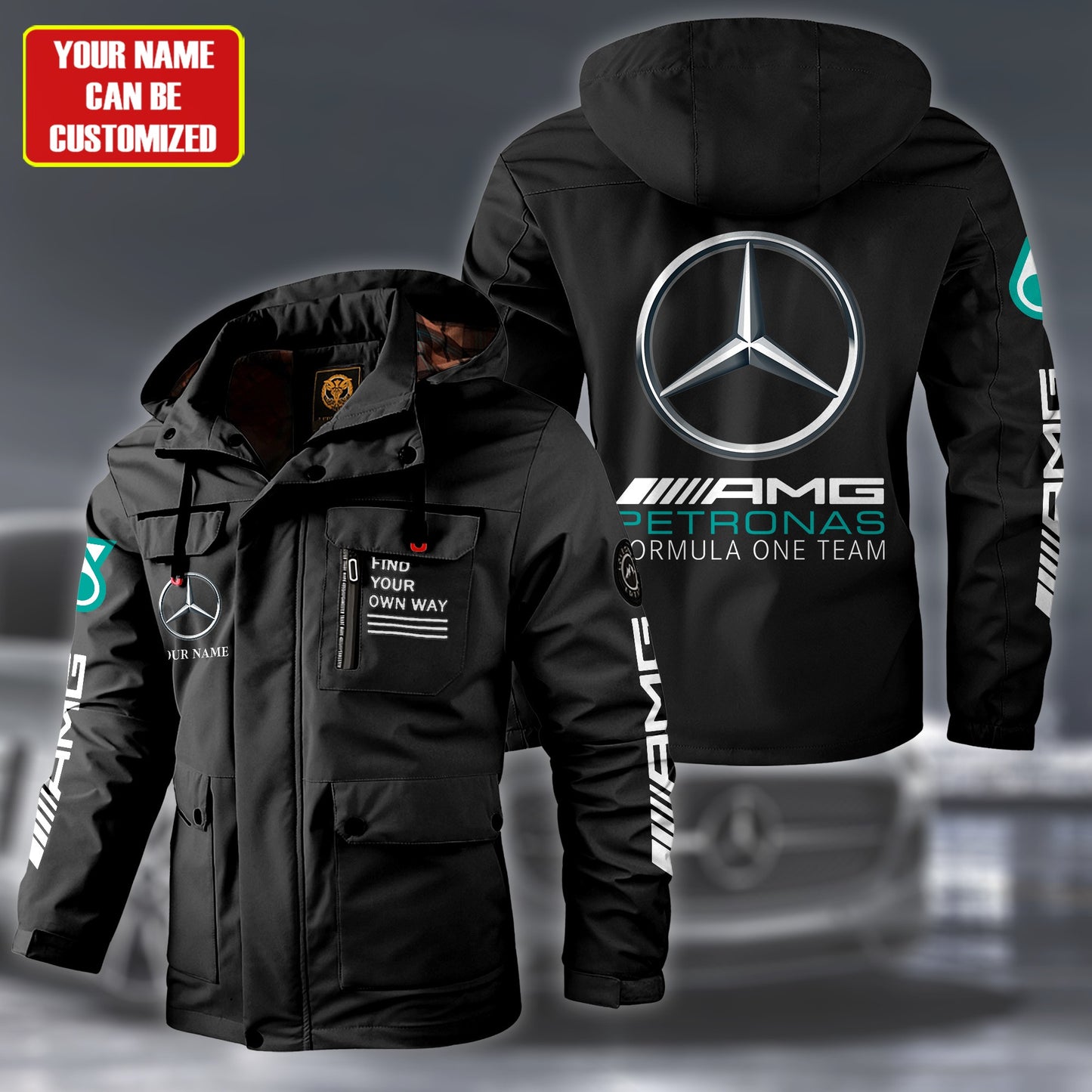 Merc AMG Petronas Windbreaker Hooded Jacket