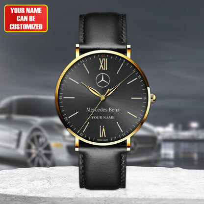 Personalized Merc Portofino Quartz Leather Watch Q250308